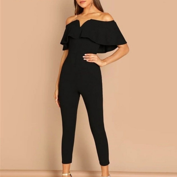 Shein Black Jumpsuit size M (runs small) fits size - Picture 1 of 4